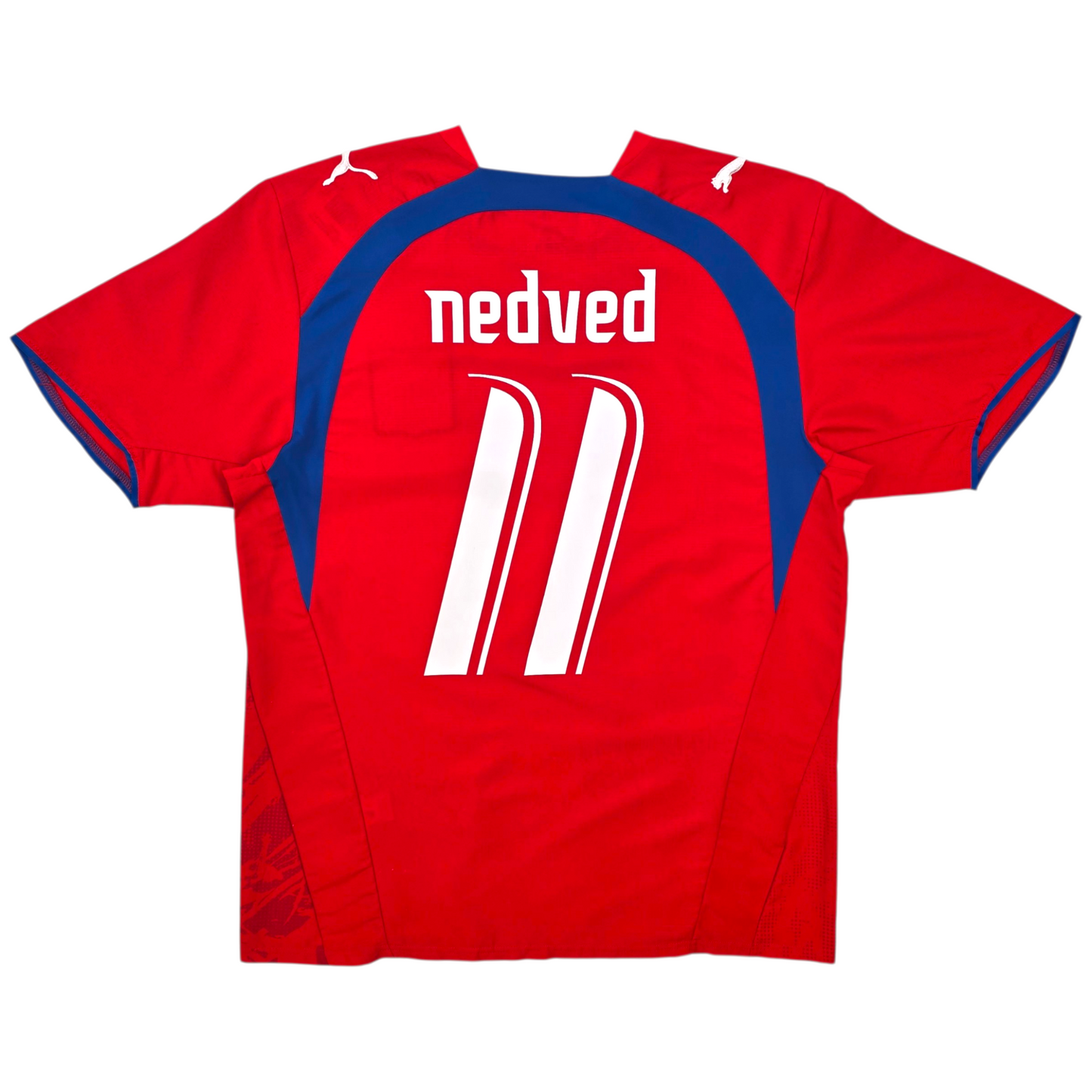2006/08 Czech Republic Home Football Shirt (M) Puma #11 Nedved