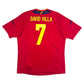 2012/13 Spain Home Football Shirt (XL) Adidas #7 David Villa