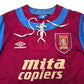 1992/93 Aston Villa Home Football Shirt (S) Umbro