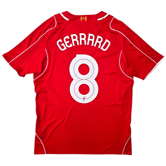 2014/15 Liverpool Home Football Shirt (M) Warrior #8 Gerrard