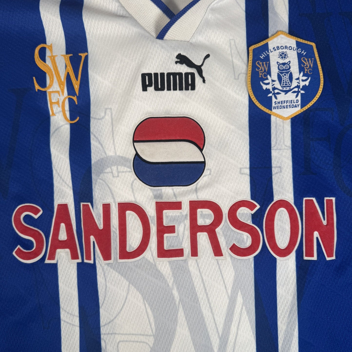 Sheffield Wednesday 1995/1996/1997 Home Football Shirt XL