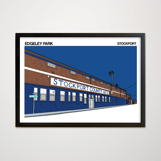 Stockport County Art print of Edgeley Park