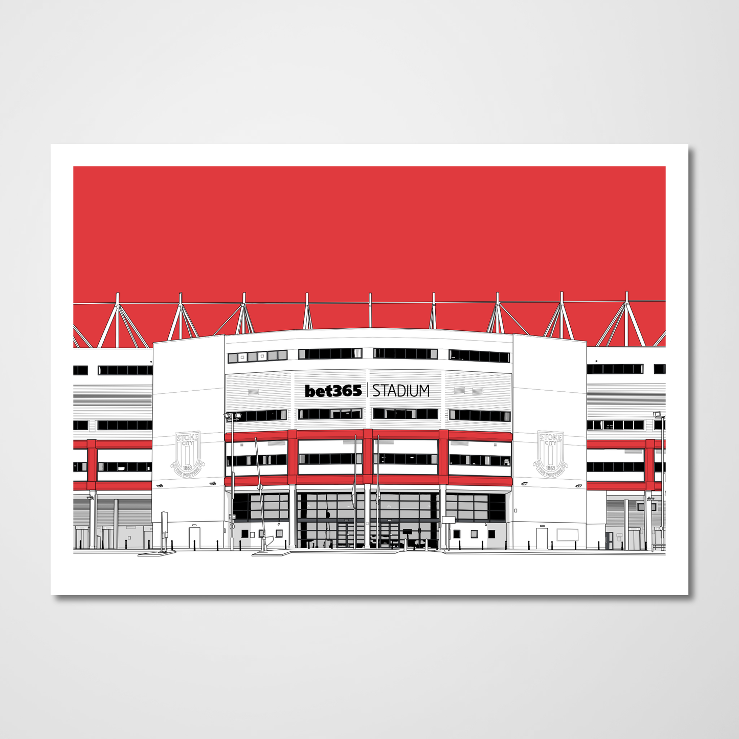 Stoke City Art Print of Bet365 Stadium