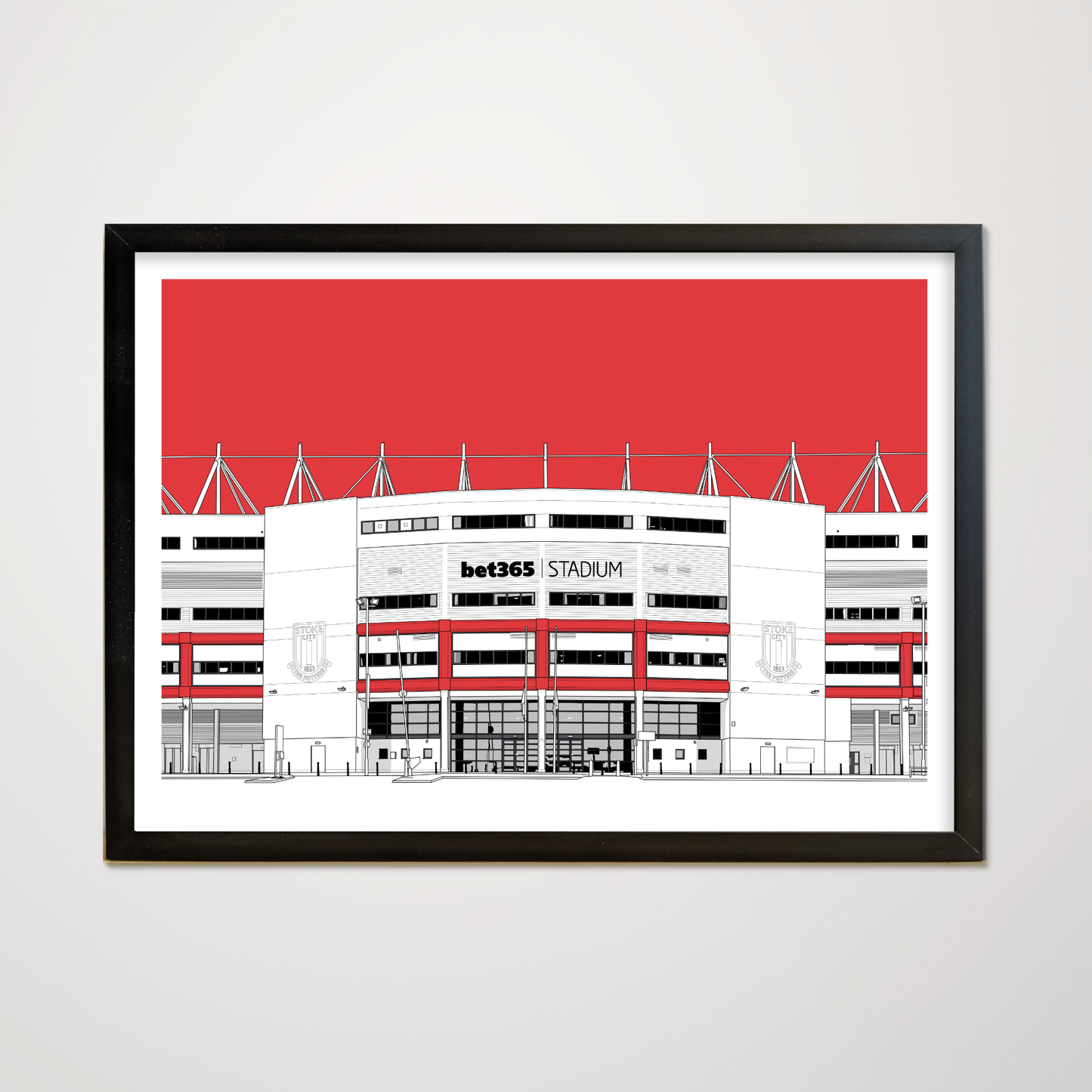 Stoke City Art Print of Bet365 Stadium