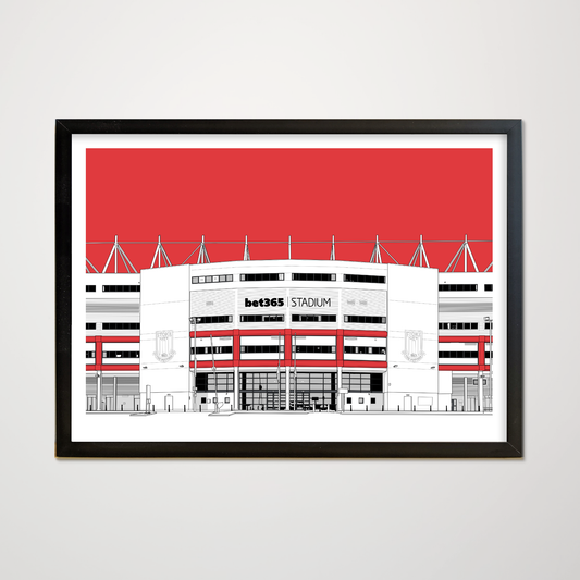 Stoke City Art Print of Bet365 Stadium