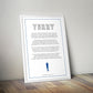 John Terry Poem Print