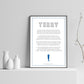 John Terry Poem Print