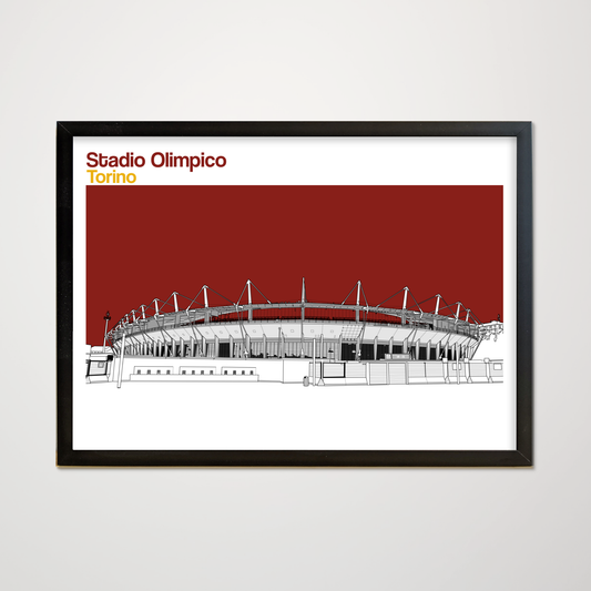 Torino FC Art Print of Stadio Olimpico Grande Torino