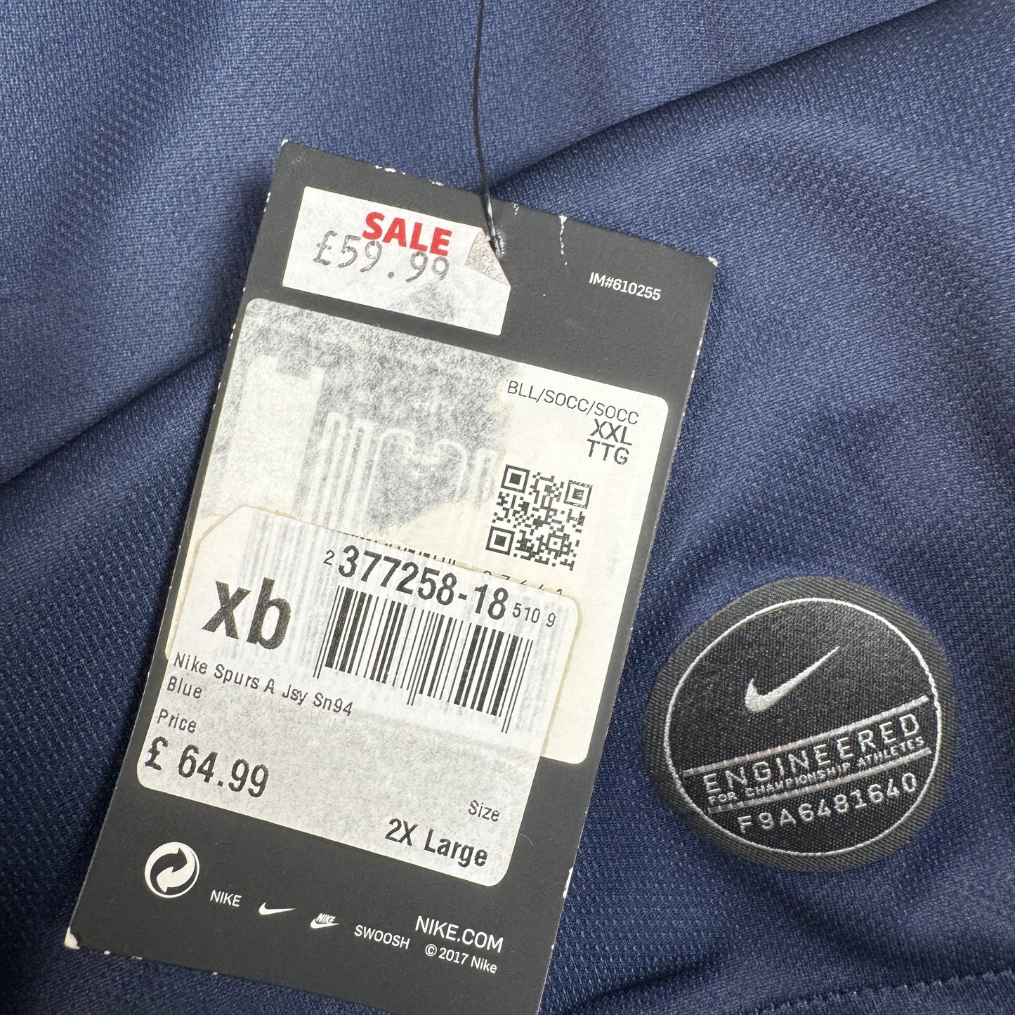 Tottenham Hotspur 2019/2020 Away Shirt XXL BNWT