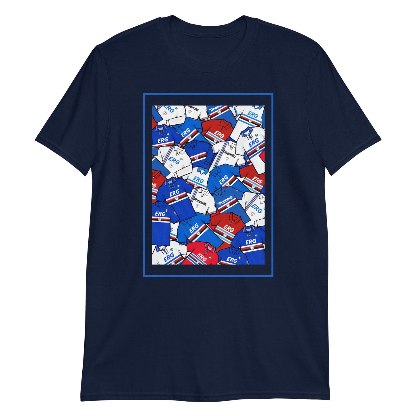 Sampdoria Retro Football Themed Unisex T-shirt
