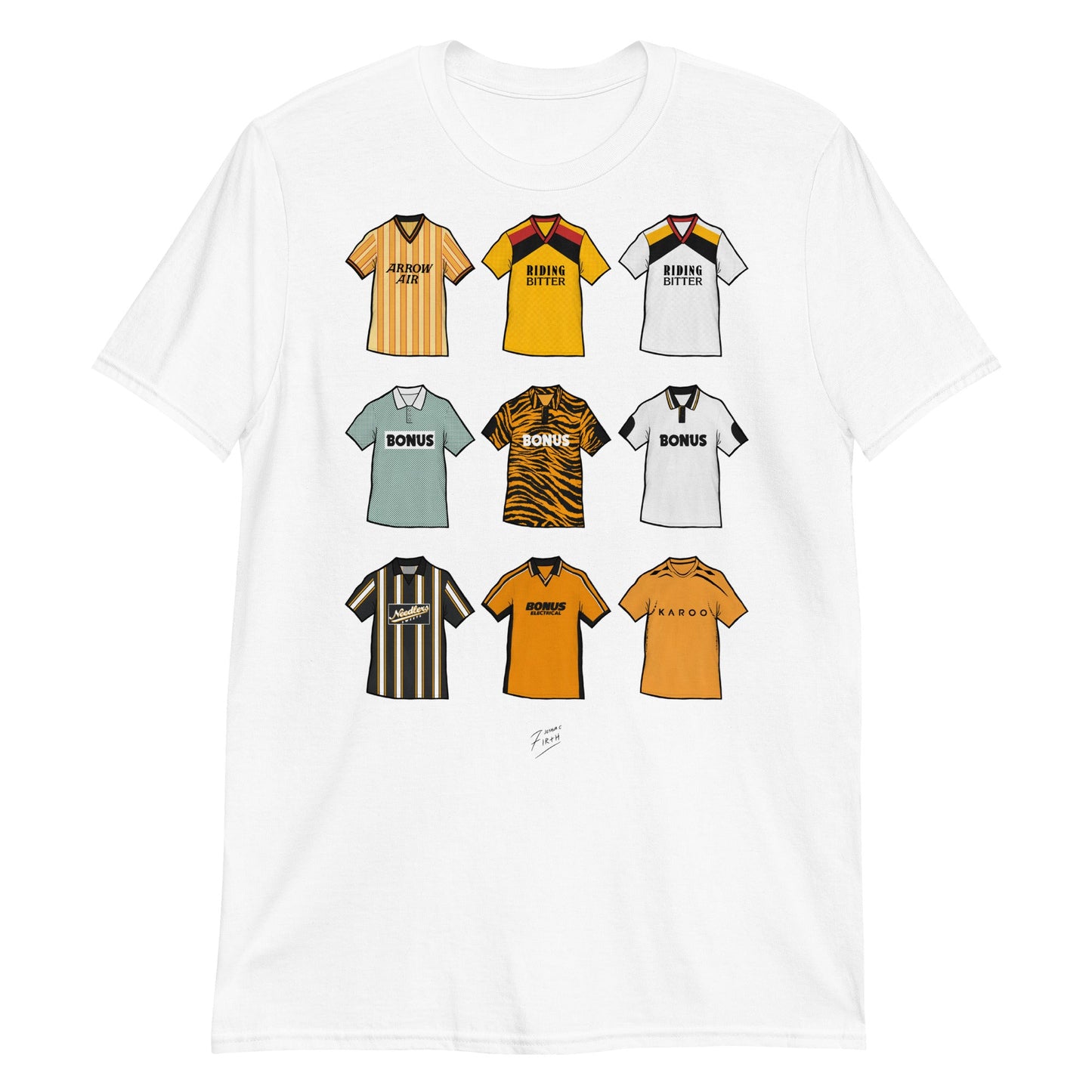 Hull Retro Shirts Illustrated Football T-Shirt