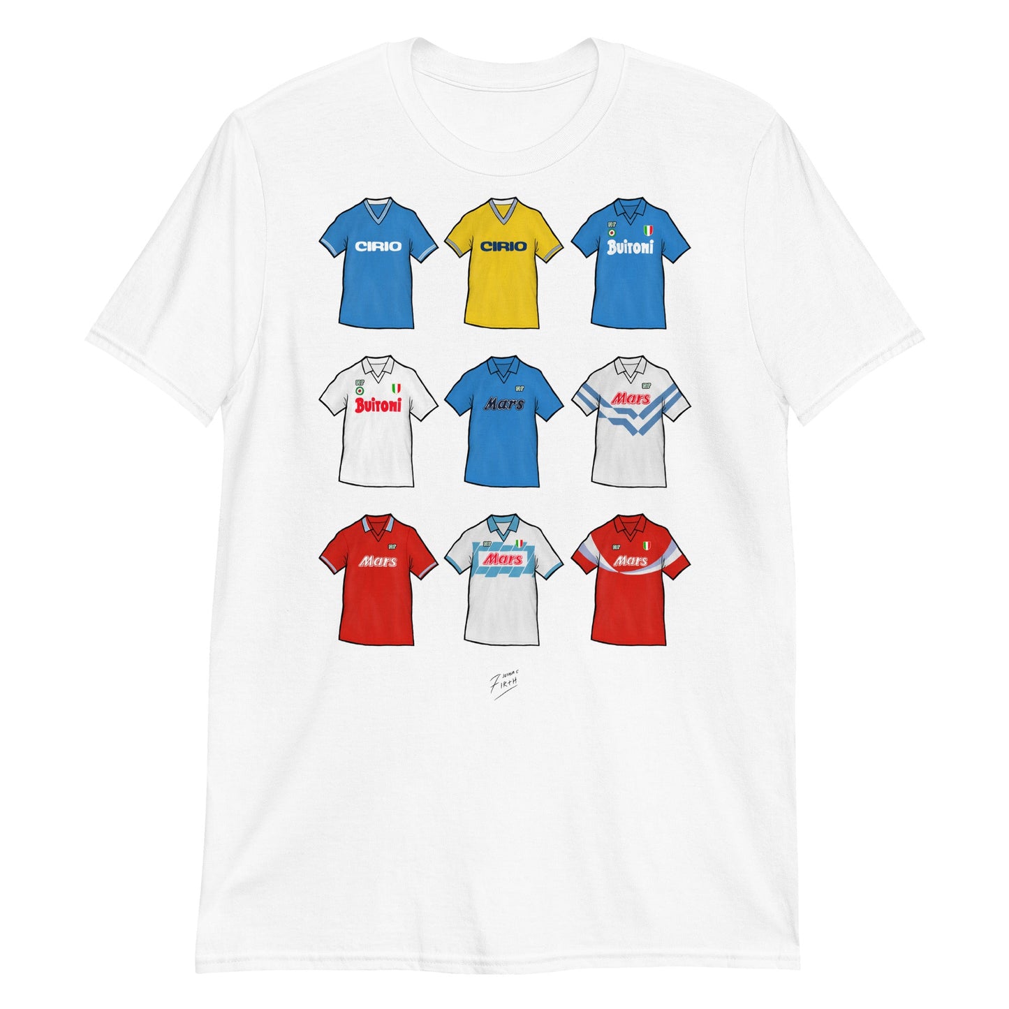 Napoli Retro Shirts Illustrated Football T-Shirt