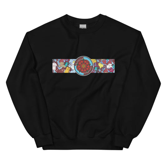 Burnley Lancashire Rose Retro Football Unisex Sweatshirt