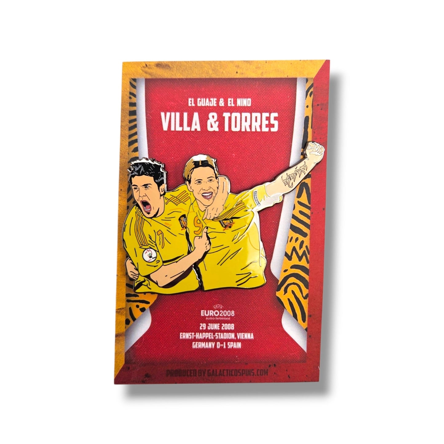 Villa & Torres - EURO 2008 Winners (Away) Football Icon Pin Badge