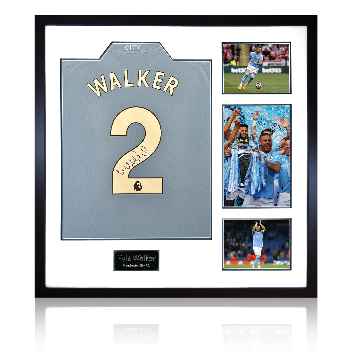 Kyle Walker Signed Manchester City 23/24 Shirt Elite Frame