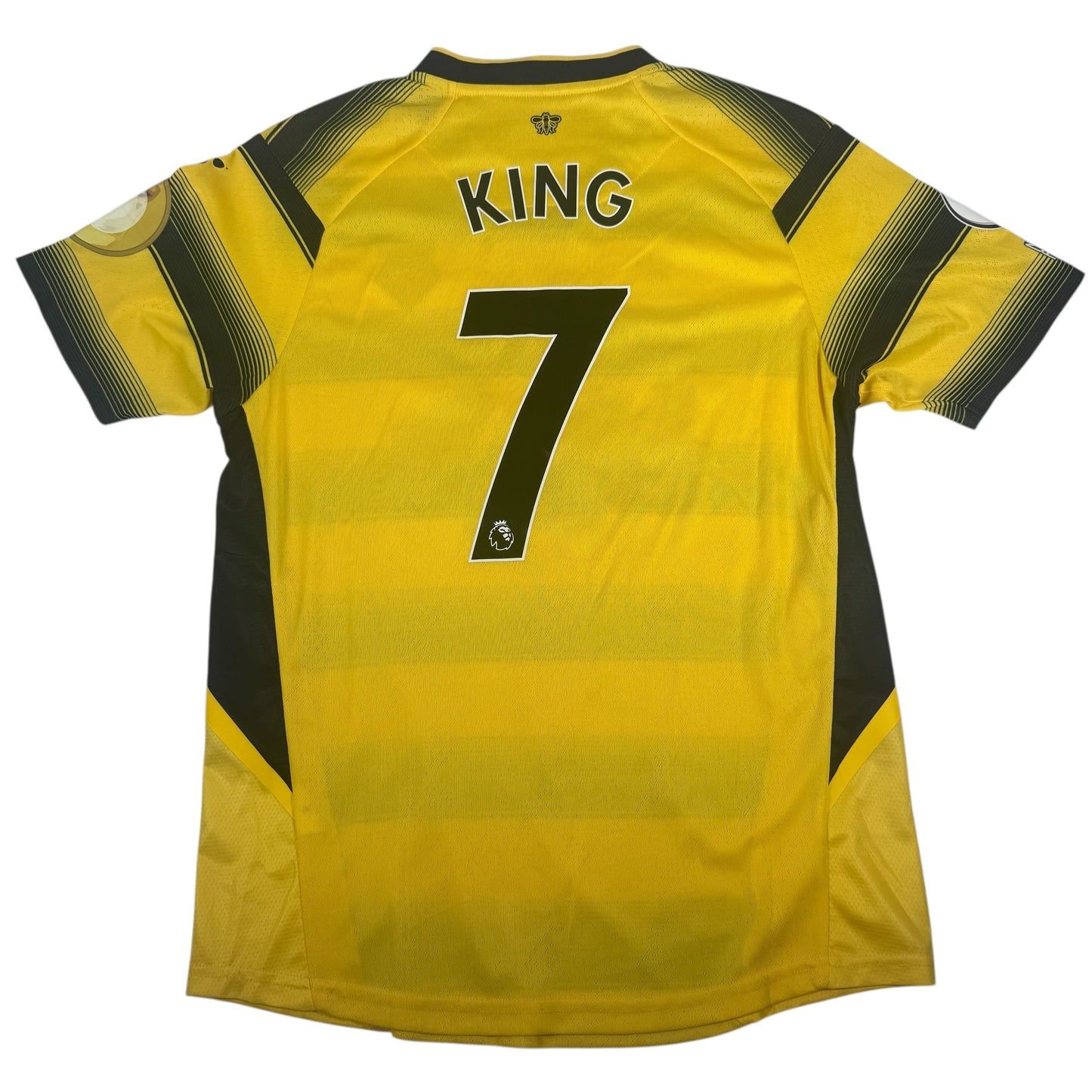 KING 7 Watford 2020/2021 Home Match Spec Poppy Football Shirt Large