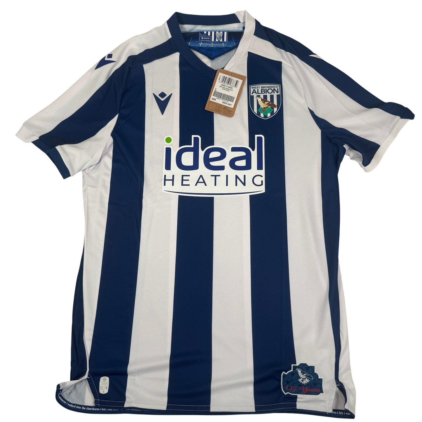 West Bromwich Albion 2025/2026 Home Football Shirt Large BNWT