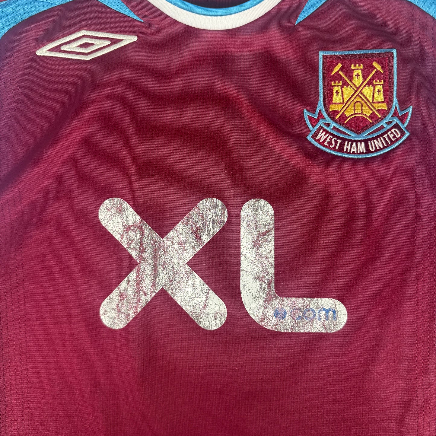West Ham United 2007/2008 Home Football Shirt Medium