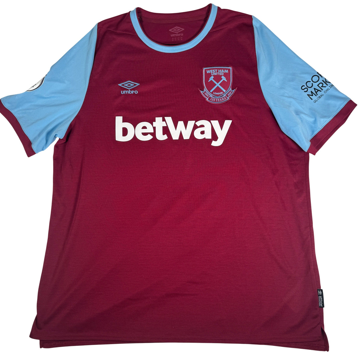 West Ham United 2020/2021 Home Shirt 3XL