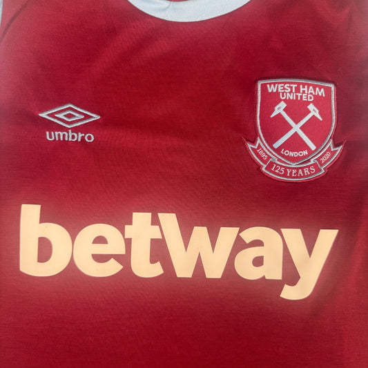 West Ham United 2020/2021 Home 125 Years Football Shirt Medium