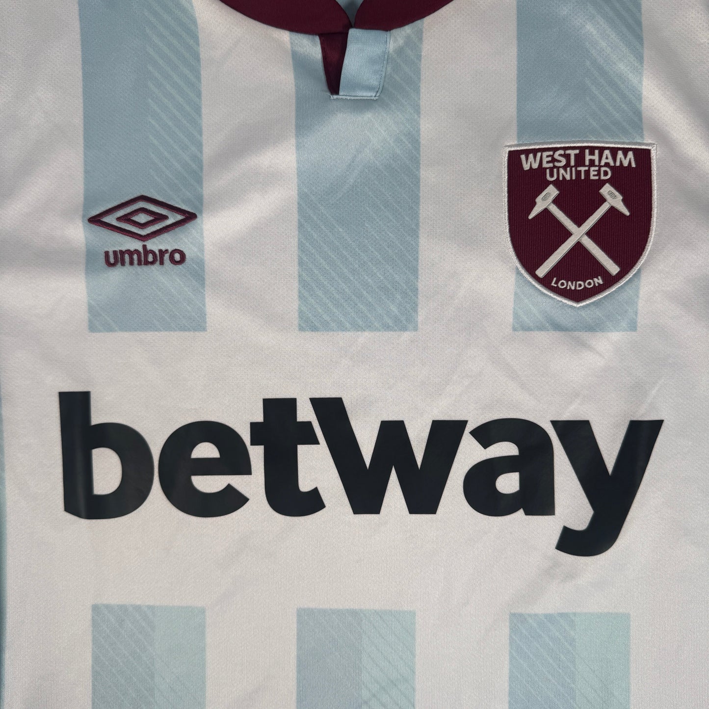 West Ham United 2021/2022 Away Long Sleeve Football Shirt Large