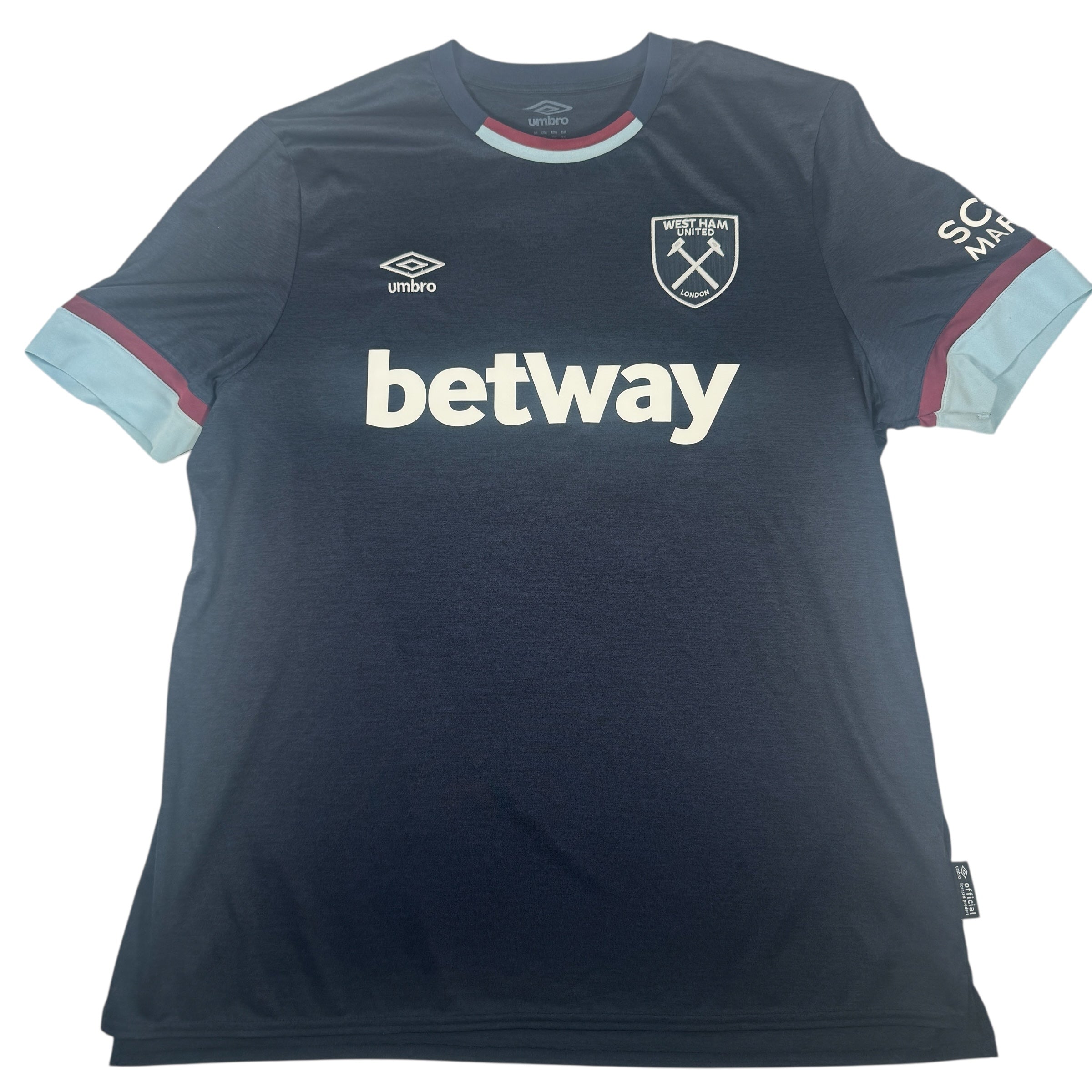 West Ham United 2021/2022 Third Football Shirt 2XL XXL - NOBLE 16