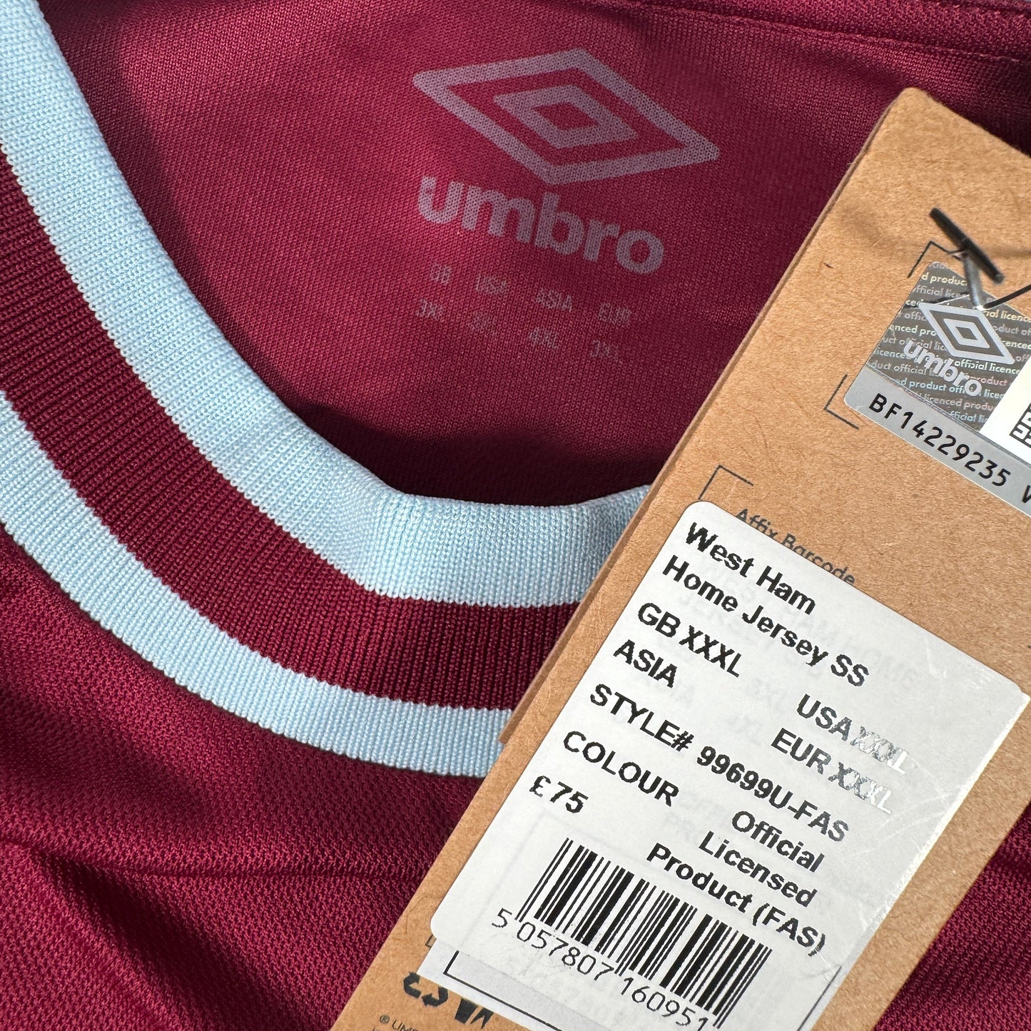 West Ham United 2024/2025 Home Football Shirt 3XL BNWT