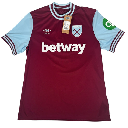 West Ham United 2024/2025 Home Football Shirt Large BNWT