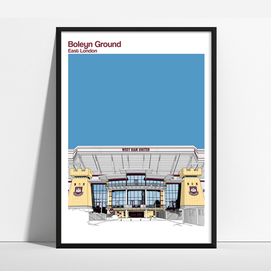 West Ham United art print of Boleyn Ground AKA Upton Park