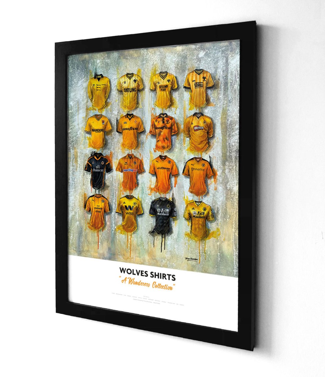Wolves FC Shirts - A2 Signed Limited Edition Prints