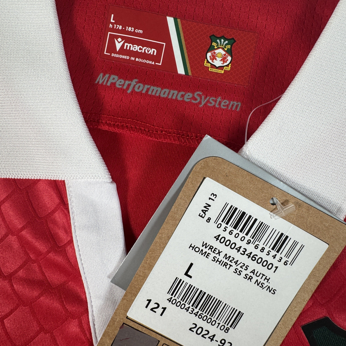 Wrexham 2024/2025 Home Football Shirt Large BNWT