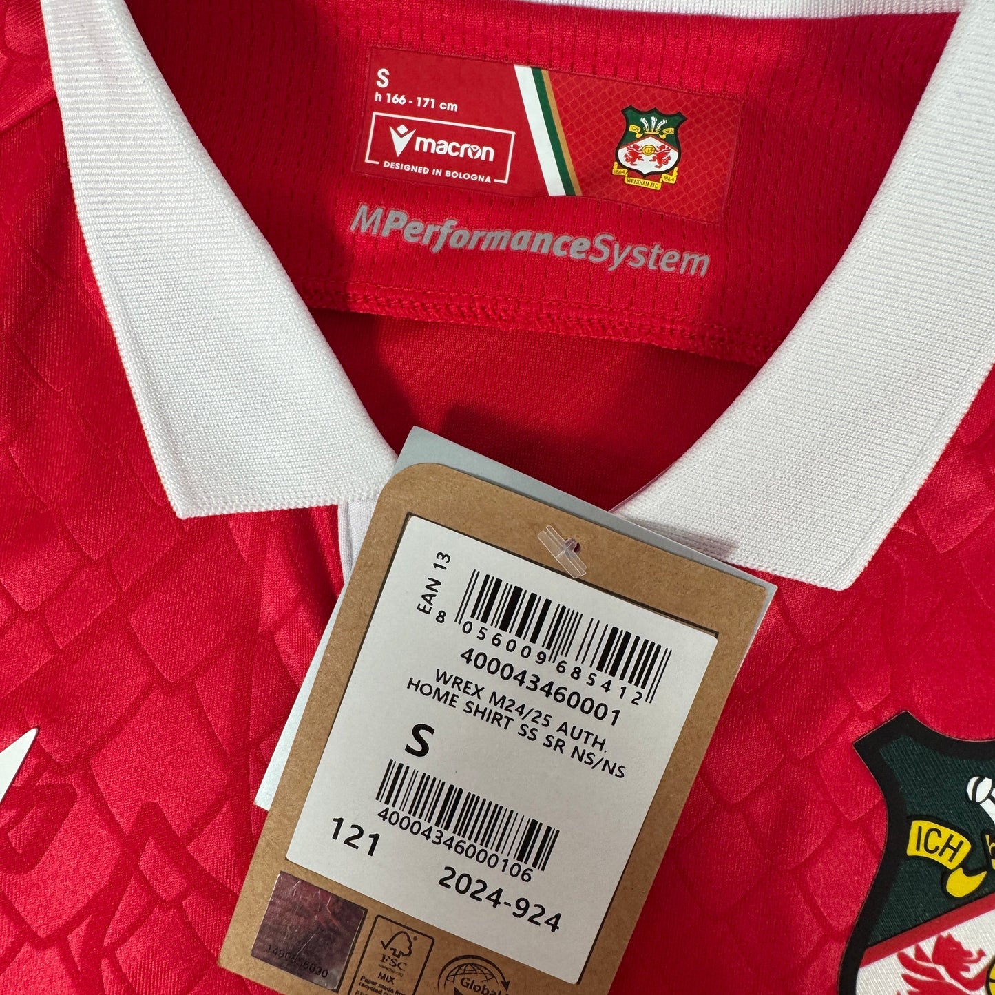 Wrexham 2024/2025 Home Football Shirt Small BNWT