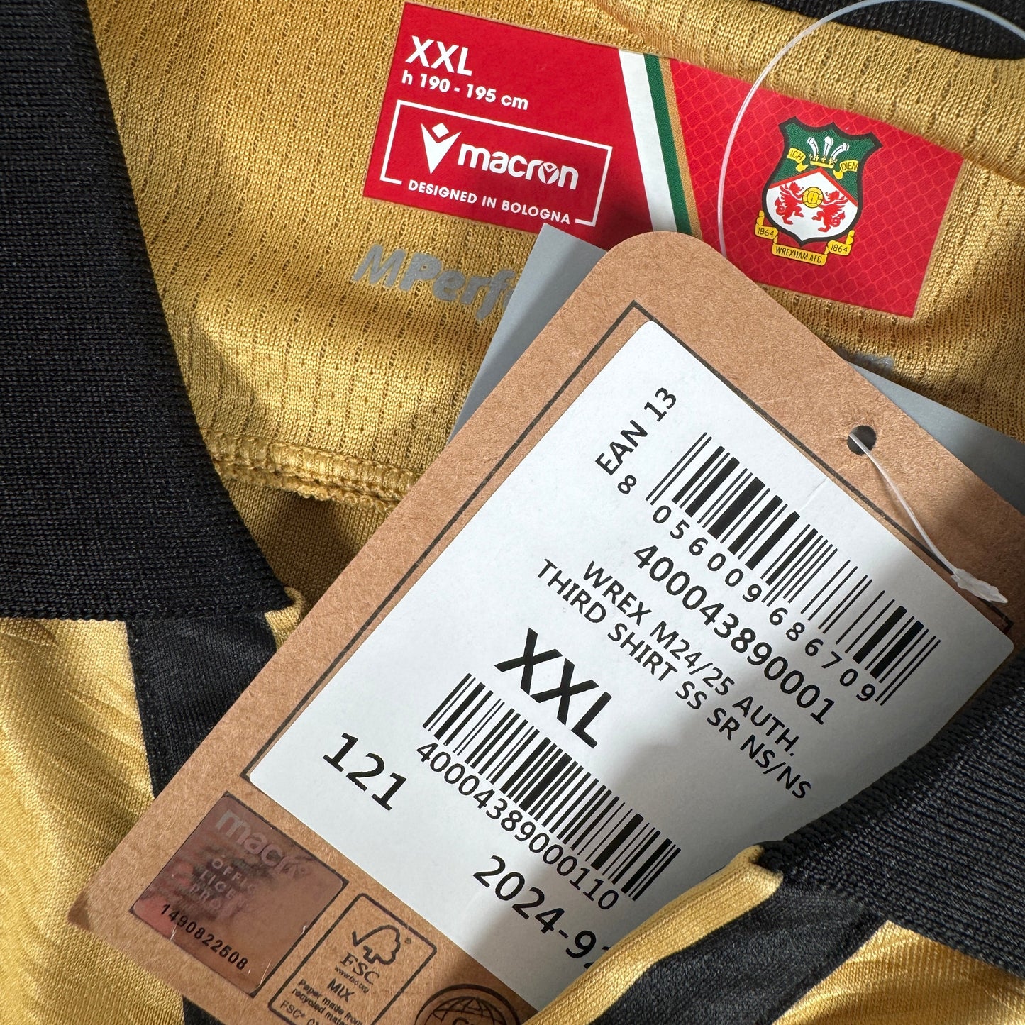 Wrexham 2024/2025 Third Football Shirt 2XL BNWT