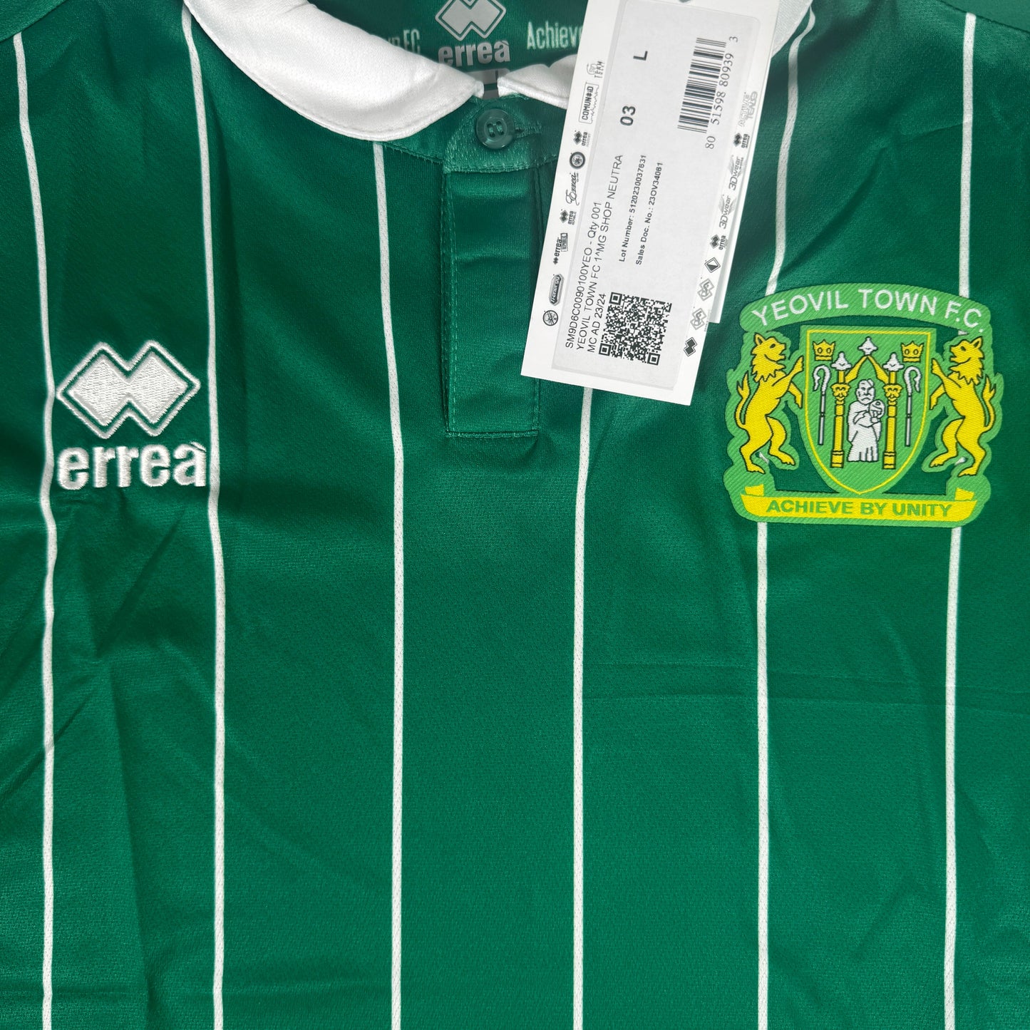 Yeovil Town 2023/2024 Home Shirt Large BNWT BNIB