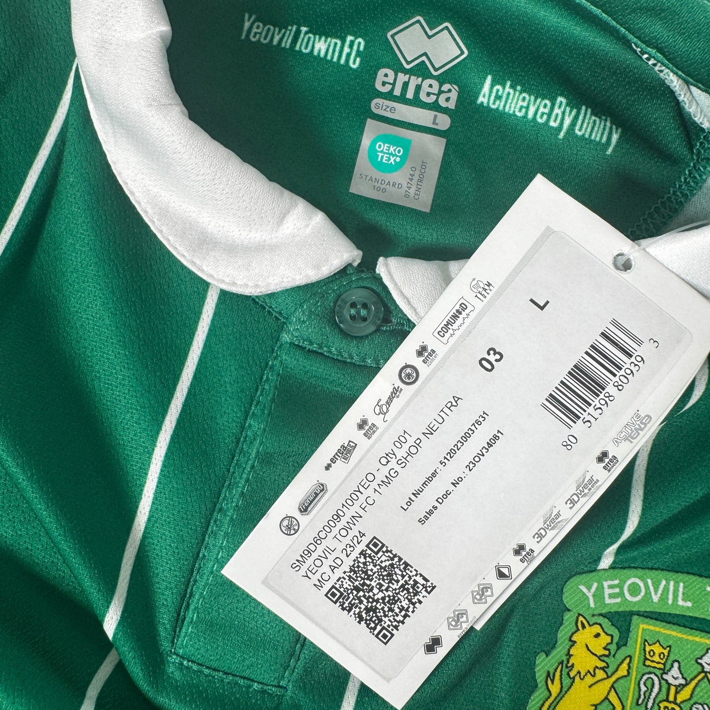 Yeovil Town 2023/2024 Home Shirt Large BNWT BNIB