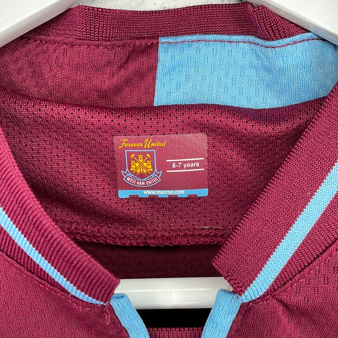 West Ham 2012 - 2013 Home Shirt - 6 to 7 Years - Excellent