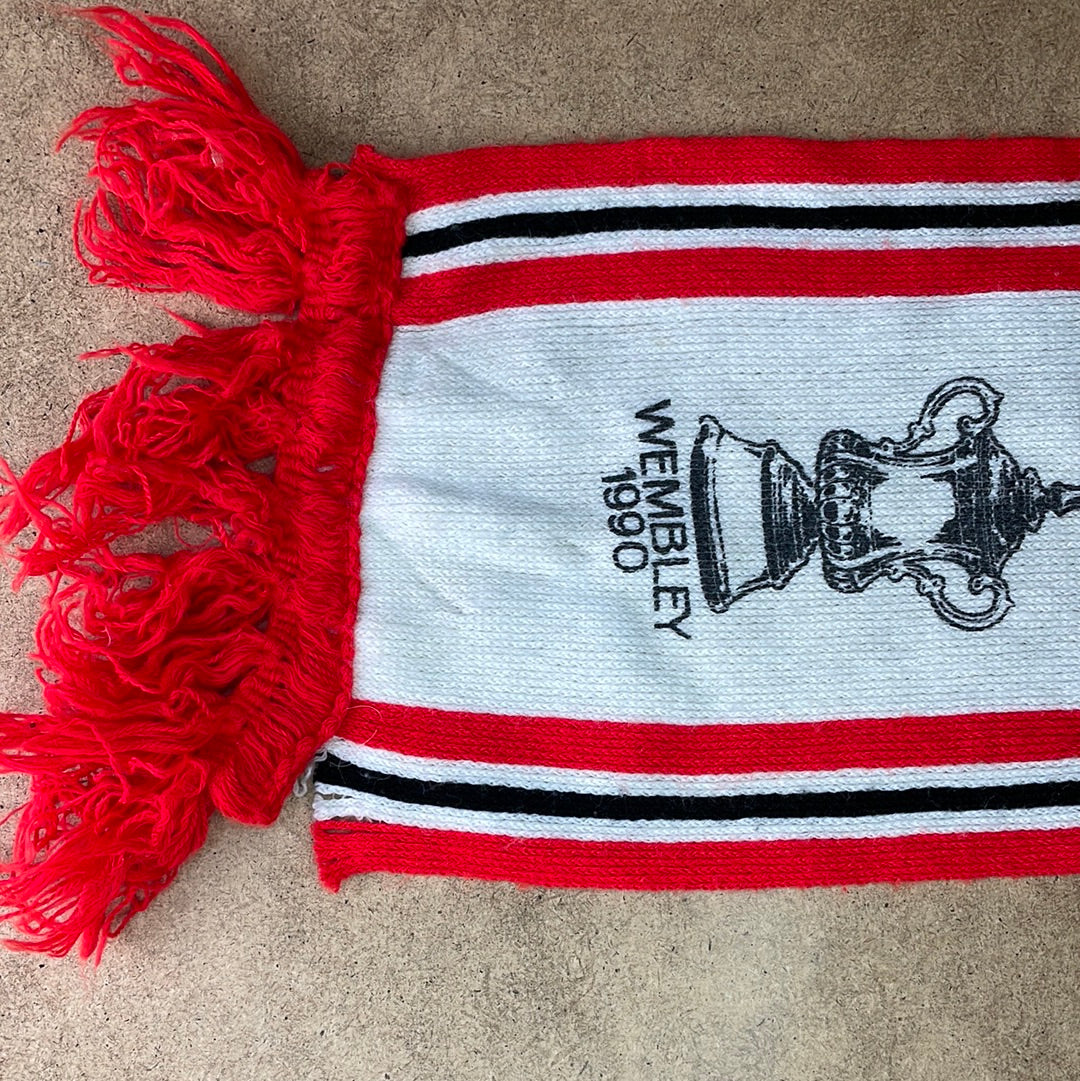 Manchester United FA Cup Final 1990 Scarf - Vintage United Scarf
