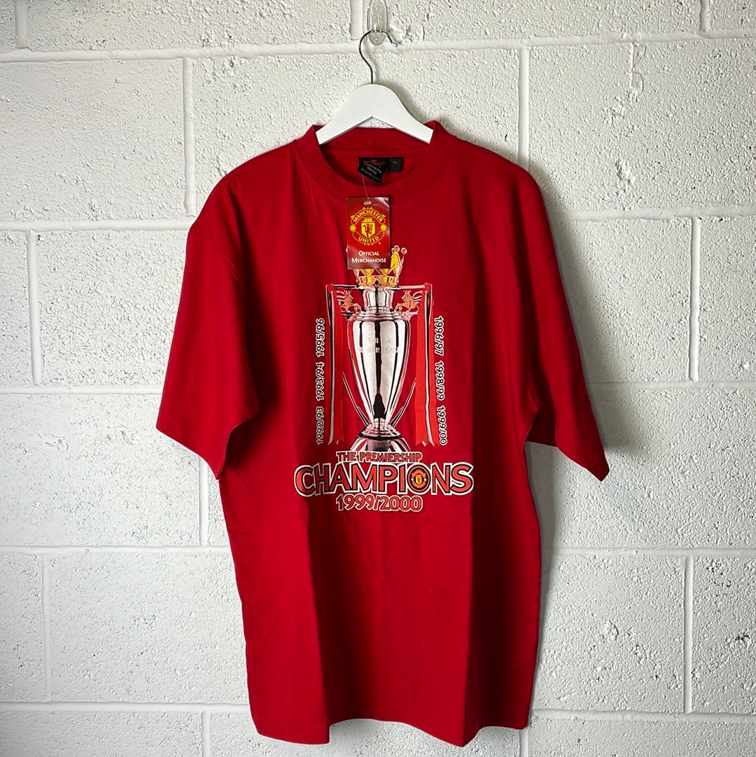 Vintage Manchester United 1999/2000 Premier League Winners T-Shirt - BNWT - XL