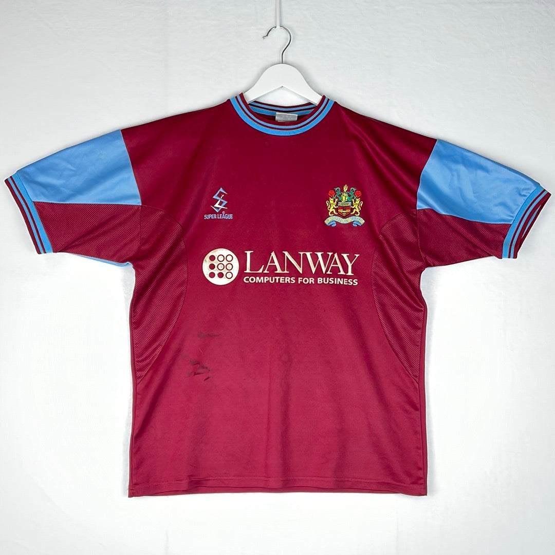 Burnley 2001/2002 Home Shirt - Medium Adult