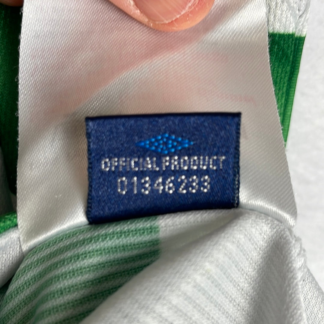 2003/04 LENNON #18 Celtic Vintage Umbro CL Home Football Shirt (XL