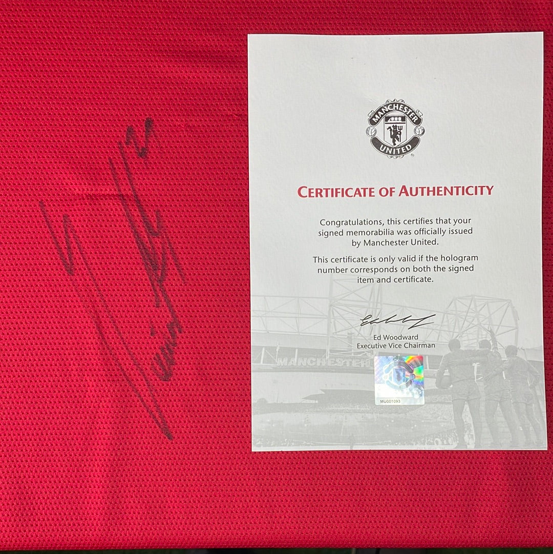 Manchester United 2021-2022 Signed Home Shirt By Matic - United COA