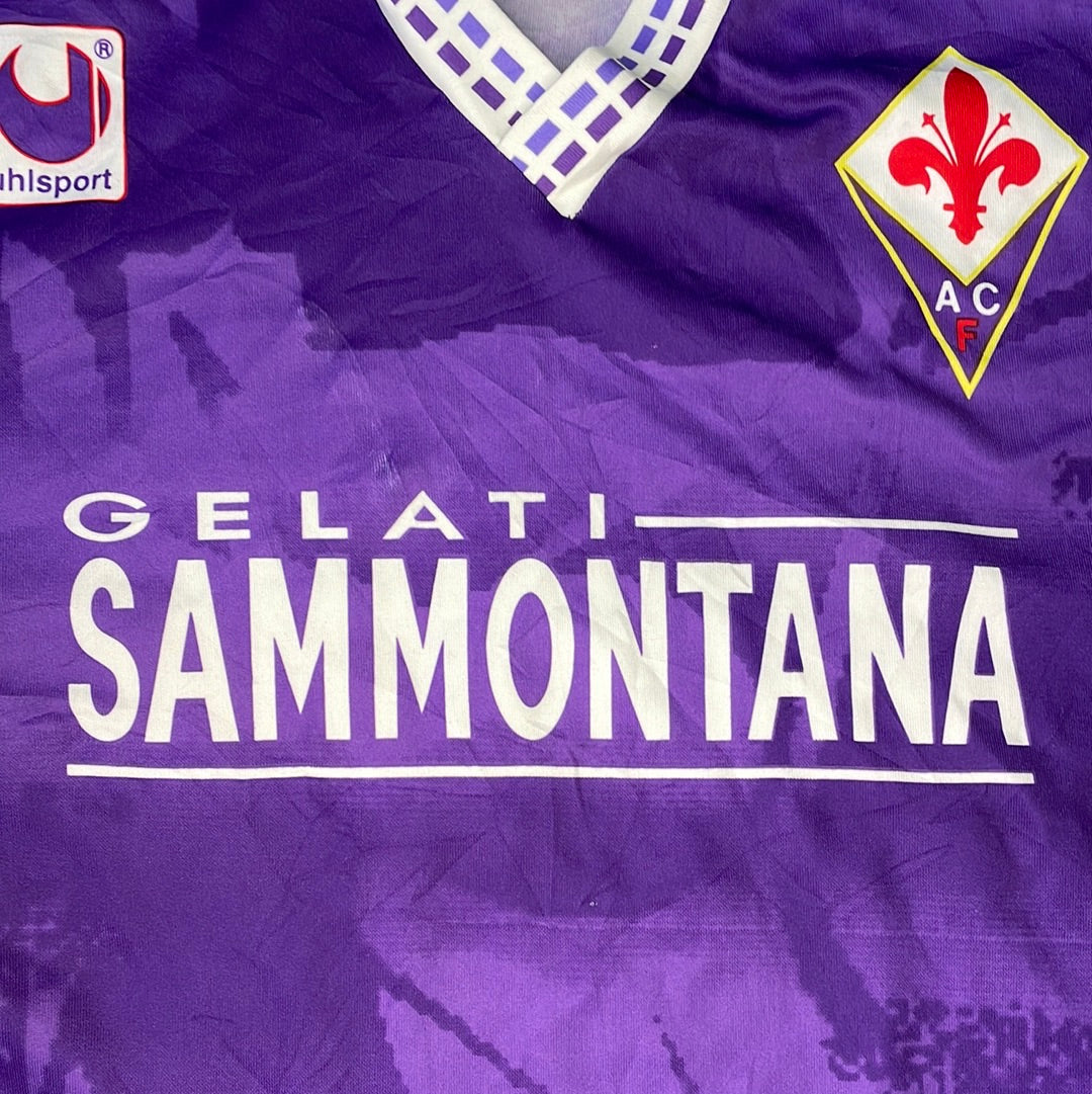 ACF Fiorentina Jersey 1994 1995 Home Original Gelati Sammontana uhlsport  Rare L