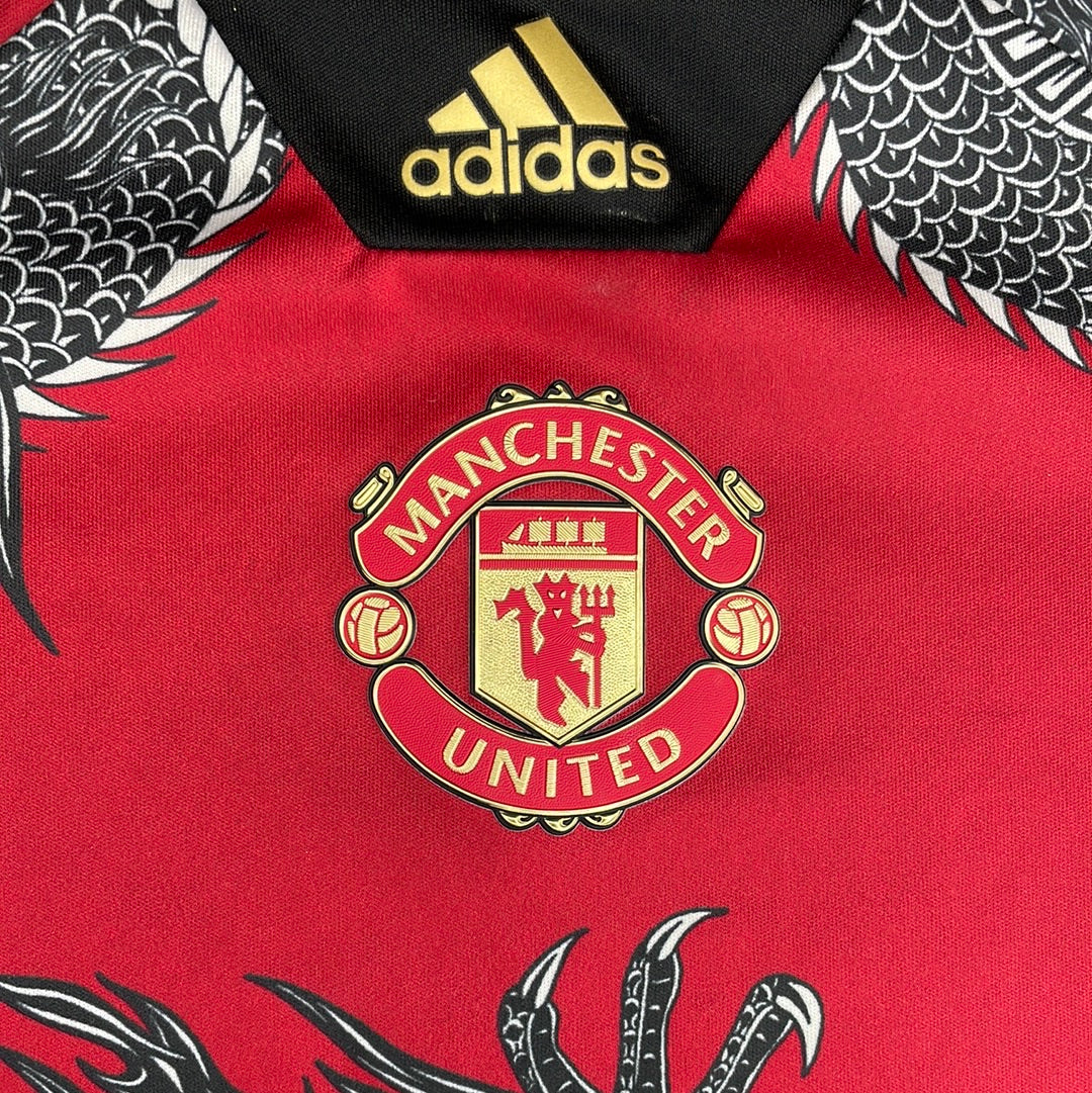 Manchester United 2020 Chinese New Year Shirt - Age 7-8 - Excellent Condition - Adidas code FU1324