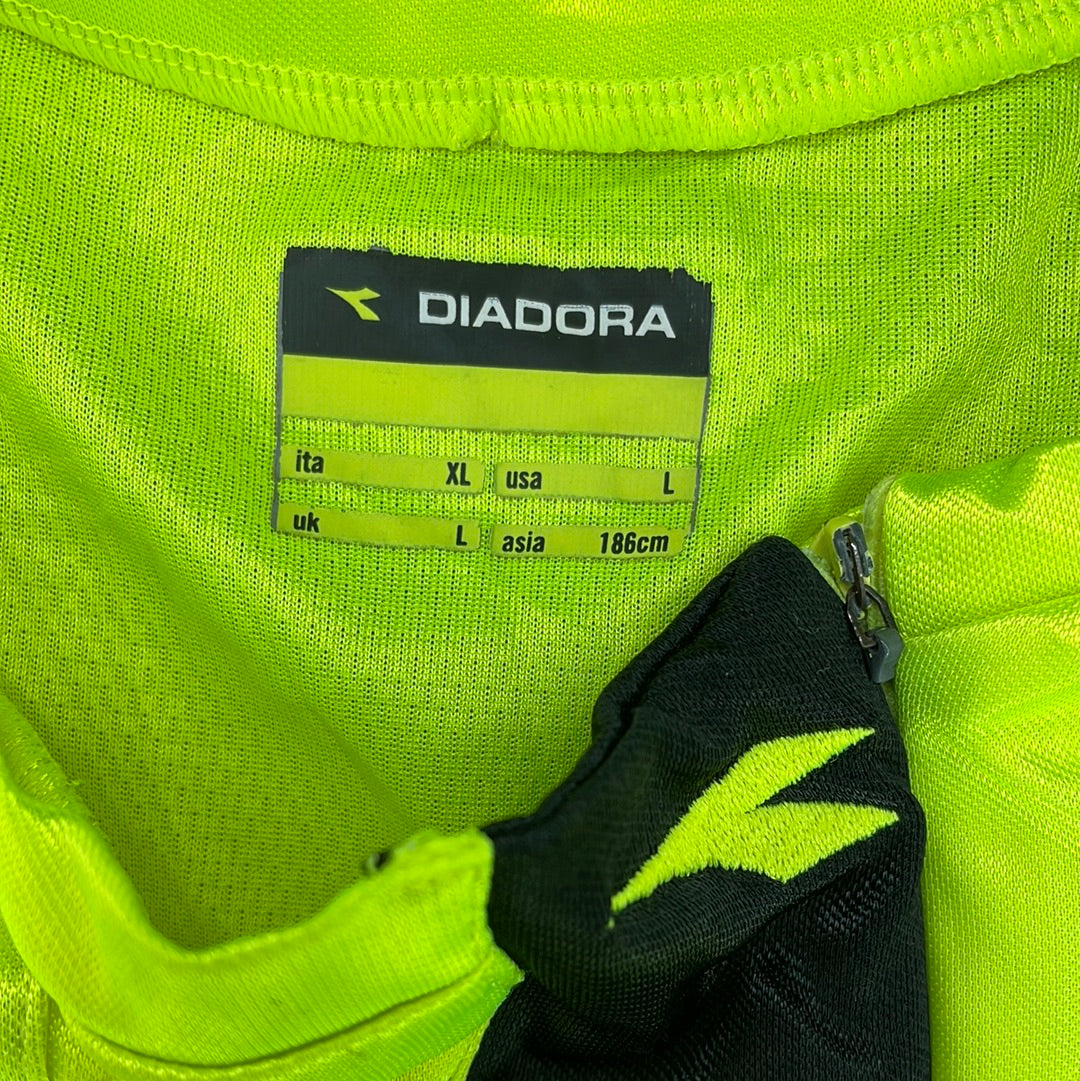 Scottish FA Referee Shirt - Fluorescent Yellow - Large Adult - Diadora Referee Shirt