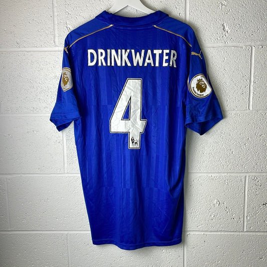 Leicester City 2016 2017 Home Shirt - XL - New - DRINKWATER 4