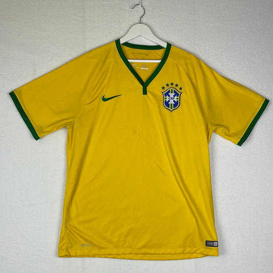 Brazil 2014 Home Shirt - Extra Large Adult - Very Good Condition - Nike 575280-703