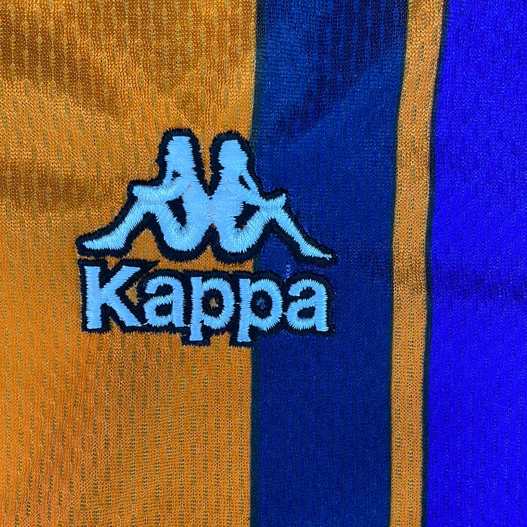 Barcelona 1997 Away Kappa Football Shirt Orange XL –