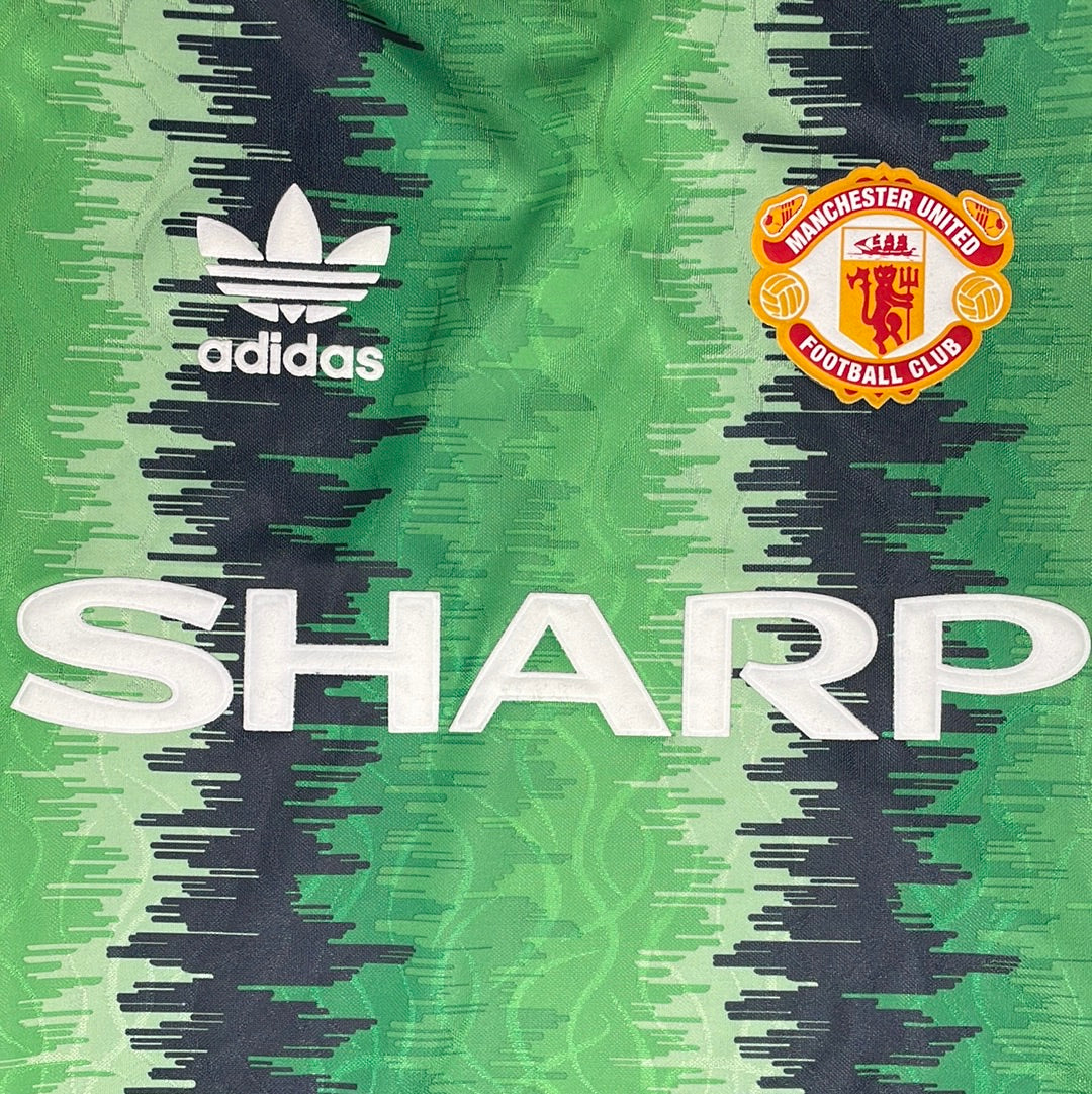 Manchester United 1990 Goal Keeper Shirt Adidas Originals - Large - Excellent Condition - Adidas HP0449