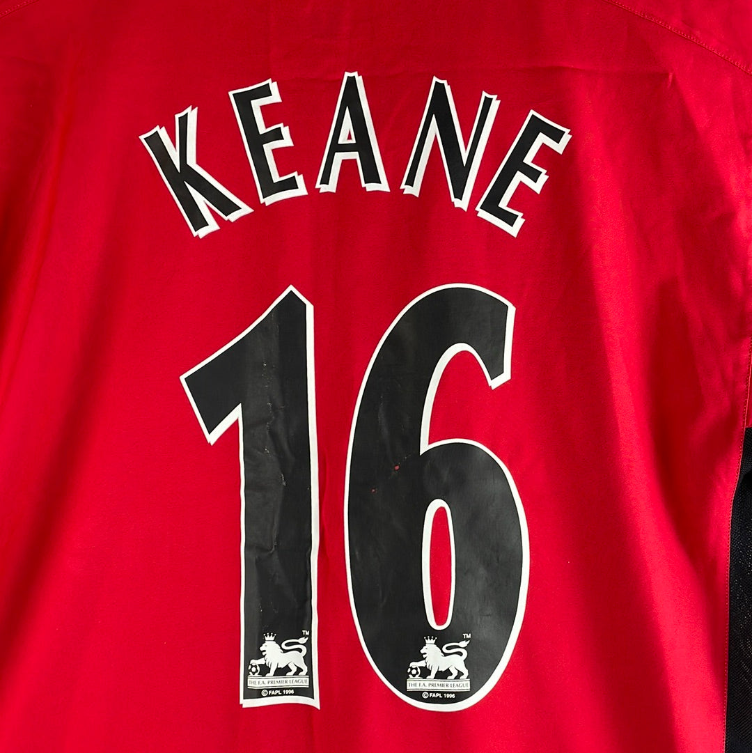 Manchester United 2002-2003 Home Shirt - Large - Keane 16 - Good Condition - Vintage