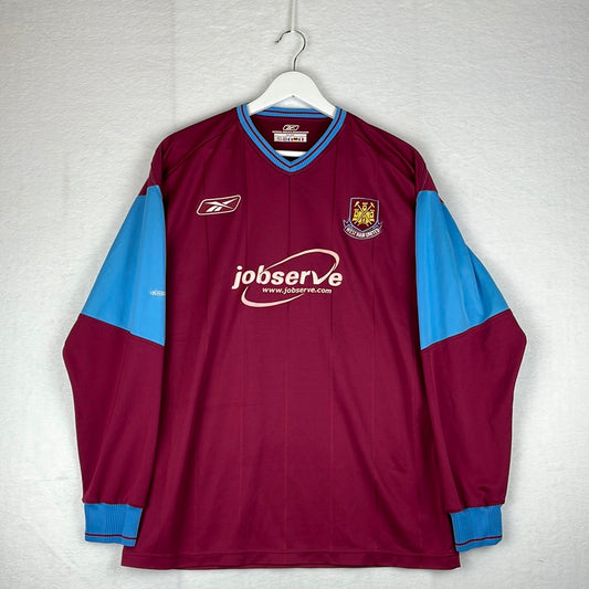 West Ham 2003/2004 Home Shirt - Long Sleeve - Large - Very Good Condition